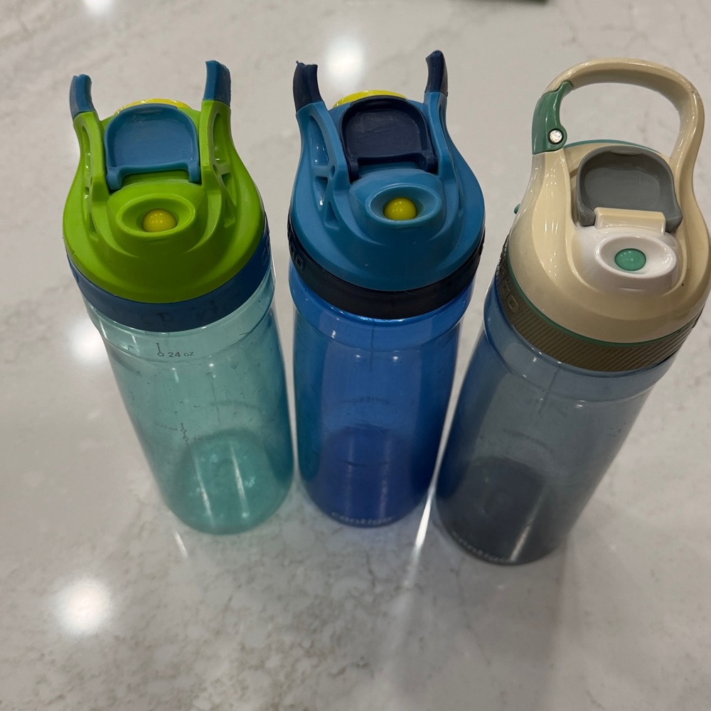 Contigo Triple Pack Water Bottles - Teal, Blue, Smoke - Picture 5 of 5